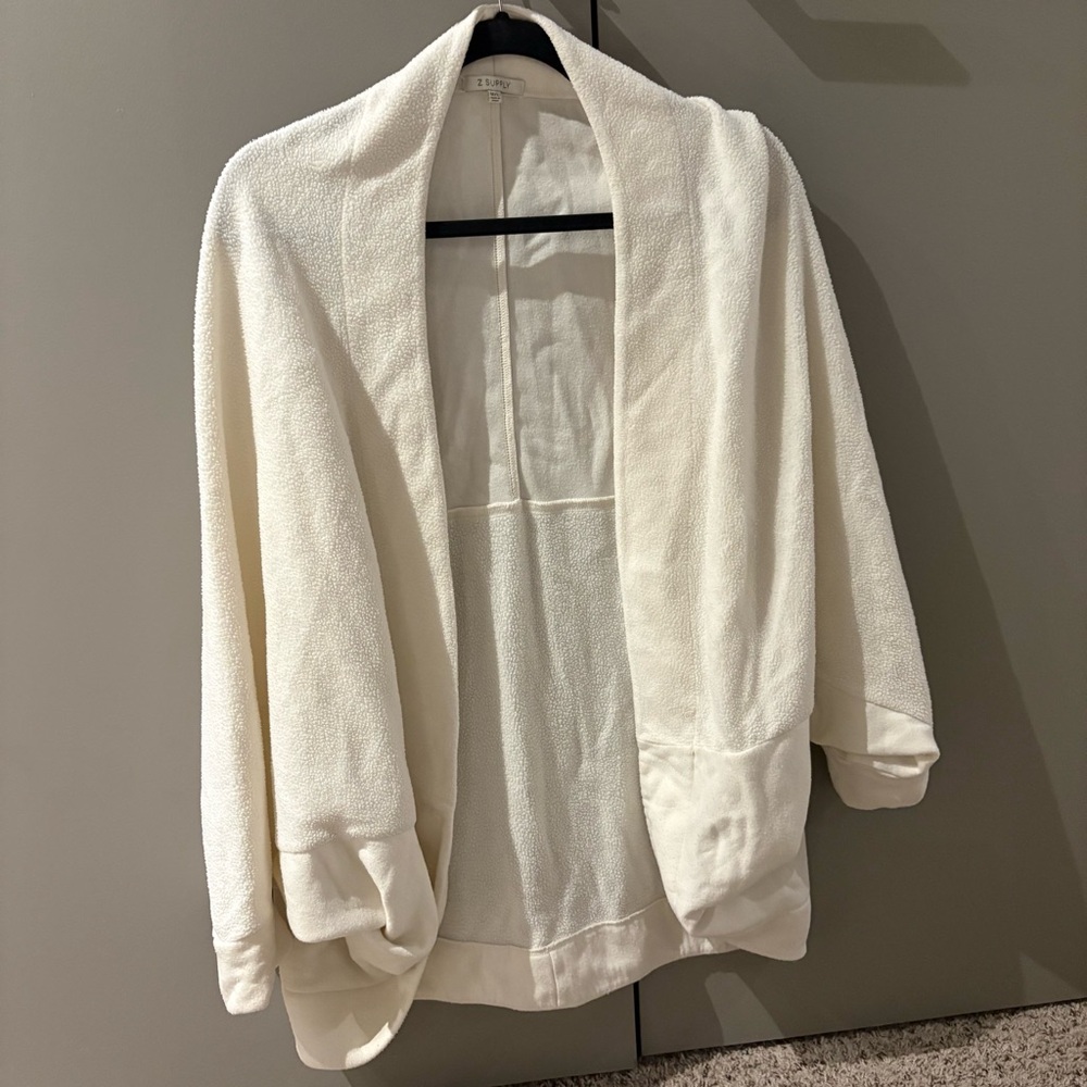 Z Supply Cream Open-Front Cardigan